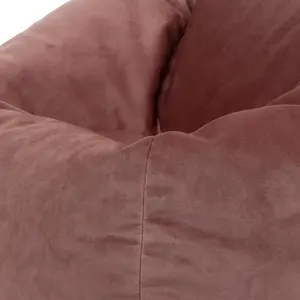 icon Aurora Classic Velvet Bean Bag Chair & Pouffe Pink Bean Bag Chair