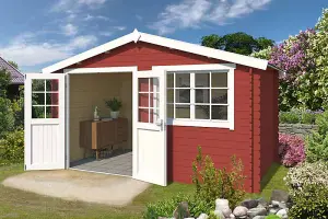 Lasita Osland Axel 230 - 3.8m x 2.3m - Traditional Style Log Cabin Summer House