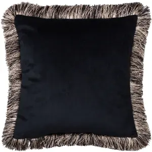 furn. Wildcat Velvet Fringed Polyester Filled Cushion