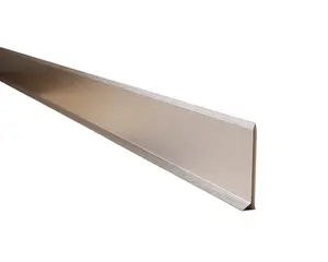 ILCOM Stainless steel Skirting board 80mm x 2700mm - Silver Brushed