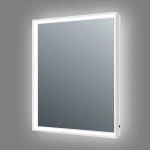 Solstice Chrome LED Illuminated Backlit Bathroom Mirror (H)800mm (W)600mm