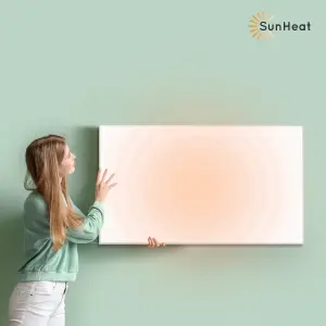 SUNHEAT Mirrorstone 0.7KW- Wall mounted Far Infrared Panel Heater - Energy Efficient