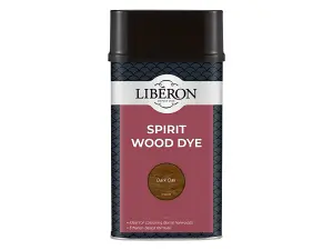 Liberon Dark Oak Wood Dye 1 Litre - Premium Spirit Stain for Furniture Restoration