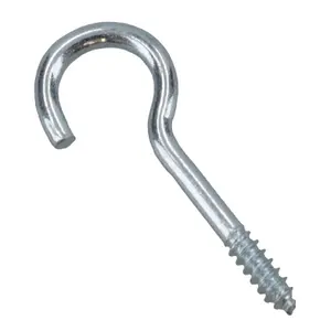 Screw Hook Fasteners Hangers Zinc Coated Finish 10mm Dia 35mm length 75pc