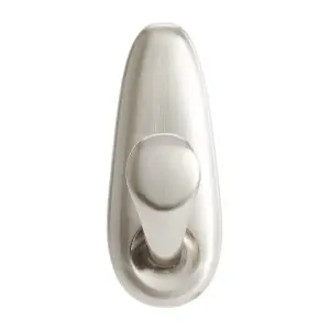 3M Command Forever classic Nickel effect Metal Medium Hook (H)83mm (W)96mm