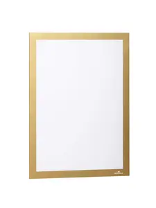 Durable DURAFRAME Self Adhesive Magnetic Signage Frame - 2 Pack - A4 Gold