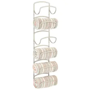 Shofner 4 Wall Towel Rack Matt Silver