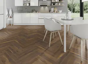 Lignum Fusion Twelve Premium Herringbone 12mm - Coffee Oak - Laminate Flooring - 1.92m² Pack