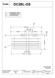 McAlpine DC2BL-OS Black 4"/110mm Offset Drain Reducer Connector