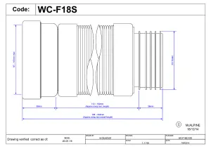 McAlpine WC-F18S 97-107mm Inlet x 3.5"/90mm Outlet Flexible WC Connector