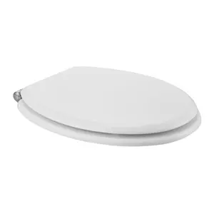 GoodHome Pilica White Standard Soft close Toilet seat