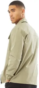 Mens Utility Overshirt Taupe - Size M