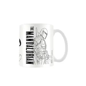 Star Wars: The Mandalorian Line Art Mug White (One Size)