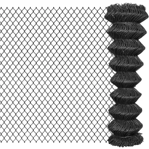 Berkfield Chain Link Fence Steel 15x1.5 m Grey