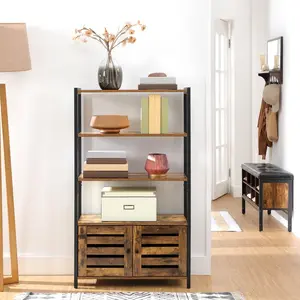 Alexys Bookcase Rustic Brown