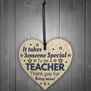 Red Ocean Special Teacher Gifts Teacher Thank You Gifts Handmade Wooden Heart Sign Leaving School Nursery Present