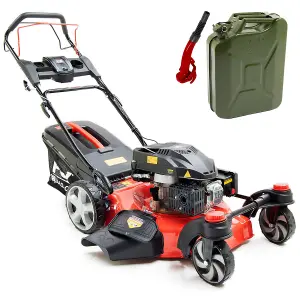 Petrol Lawn Mower Wolf Fox Zero Turn 4 Blades 20", 51cm, Recoil, Self Propelled