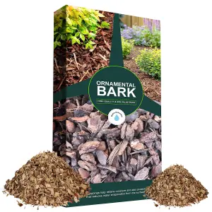 1 Bag (60 Litre) Ornamental Bark Decorative & Landscape Garden Wood Chippings For Landscaping & Paths