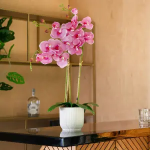 Blooming Artificial - 70cm / 2.25ft Pink Artificial Phalaenopsis Orchid