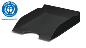 Durable ECO Recycled Plastic Stackable Letter Tray Document File - A4+ Black