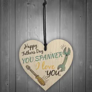 You Spanner Fathers Day Dad Daddy Shabby Chic Wooden Hanging Sign Plaque Gift Funny Novelty Joke Present