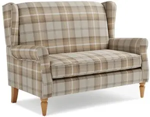 Dunelm Oswald Small 2 Seater Sofa, Country, Natural Oswald Wingback, Textured Weave Fabric