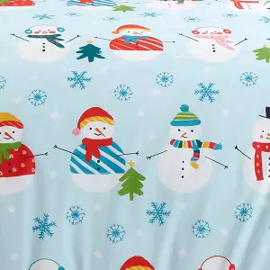 Christmas Snowman Easy Care Duvet Cover Set