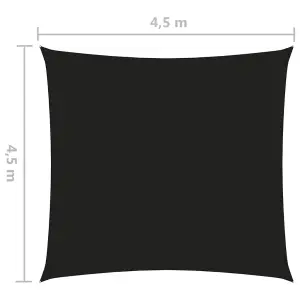 Berkfield Sunshade Sail Oxford Fabric Square 4.5x4.5 m Black