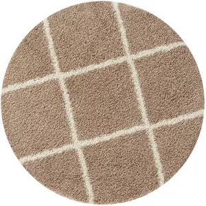 Myshaggy Collection Rugs Diamond Design in Beige  383 BI