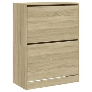 Berkfield Shoe Cabinet with 2 Flip-Drawers Sonoma Oak 80x42x108 cm