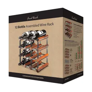 Original Products Final Touch 12 Bottle Assembled Maple Wine Rack