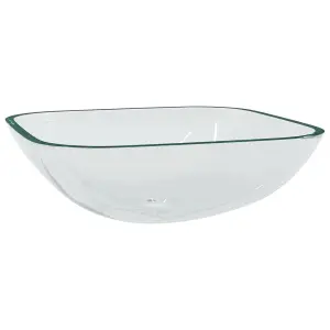 Berkfield Basin Glass 42x42x14 cm Transparent