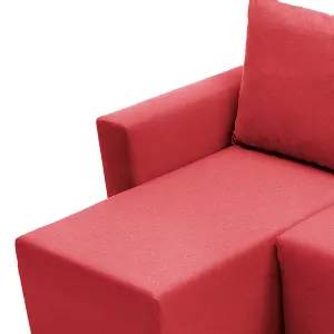 Oslo Reversible Corner Sofa Bed in Red