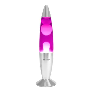 Innoteck 13" Soothing Motion Lava Lamp - White Lava, Purple Liquid