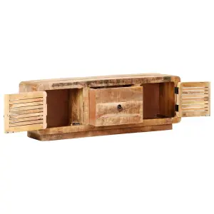 Berkfield TV Cabinet 120x30x40 cm Rough Mango Wood