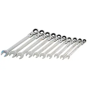 Combination Ratchet Spanner Set Flexible Head 10pc (Neilsen CT3229)