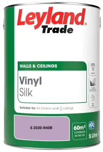 Leyland Trade Vinyl Silk Walls & Ceilings Emulsion Paint (S 2030-R40B) - 5L