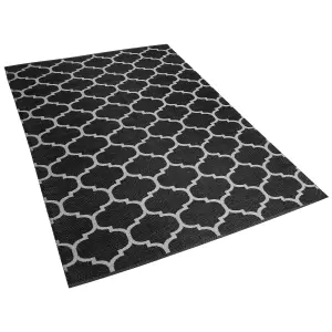 Reversible Area Rug 160 x 230 cm Black and White ALADANA