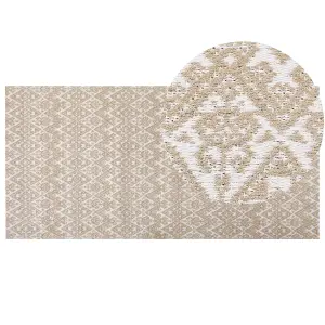 Jute Area Rug 80 x 150 cm Beige ATIMA