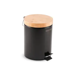 Step On Rubbish Bin Black / 5L