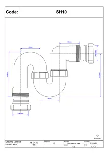 McAlpine SH10 1" 75mm Water Seal Running Tubular Swivel 'S' Trap