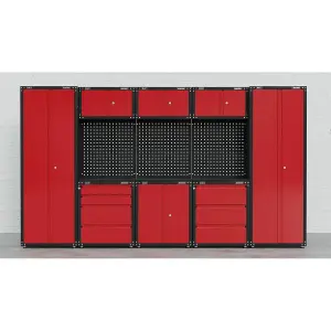 Sealey American Pro 3.3m Modular Storage System 665mm - Red APMS80COMBO1