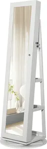 Lula Freestanding Jewelry Armoire With Mirror Lark Manor