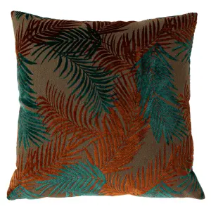 Paoletti Palm Grove Velvet Jacquard Feather Rich Cushion