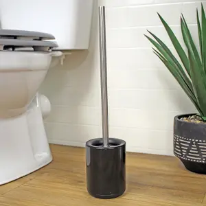 Showerdrape Rondo Black Toilet Brush & Holder