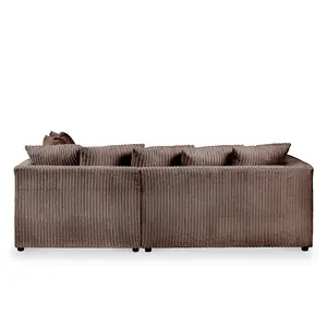 Chicago Jumbo Cord Right Hand Facing Corner Sofa Chocolate