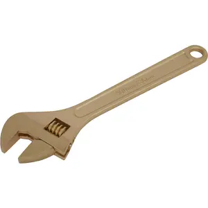 300mm Non-Sparking Adjustable Wrench with 36mm Jaw - Durable Beryllium Copper Tool