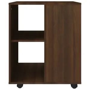 Berkfield Rolling Cabinet Brown Oak 60x53x72 cm Engineered Wood