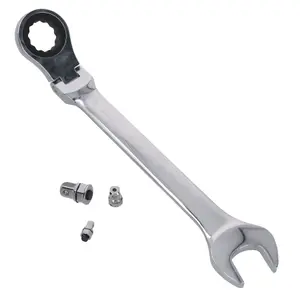 Metric Flexi Headed Ratchet Combination Spanner Wrench 8mm-32mm 20pc Set