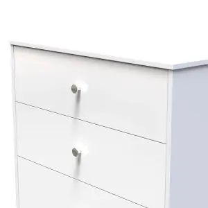 Taunton 4 Drawer Deep Chest in White Gloss (Ready Assembled)